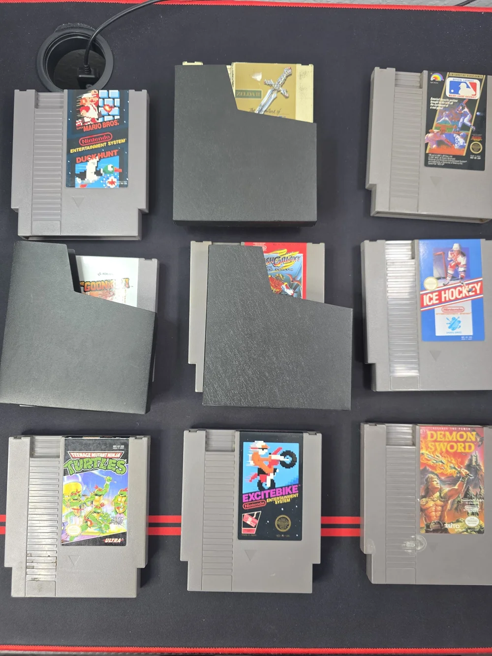 Classic Gray Retro NES Game Cartridge Collection - Gray